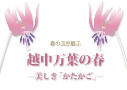 春の回廊展示「越中万葉の春－美しきかたかご」