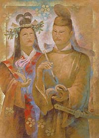 今井玄花　平成１２年度越中万葉夢幻譚ポスター原画